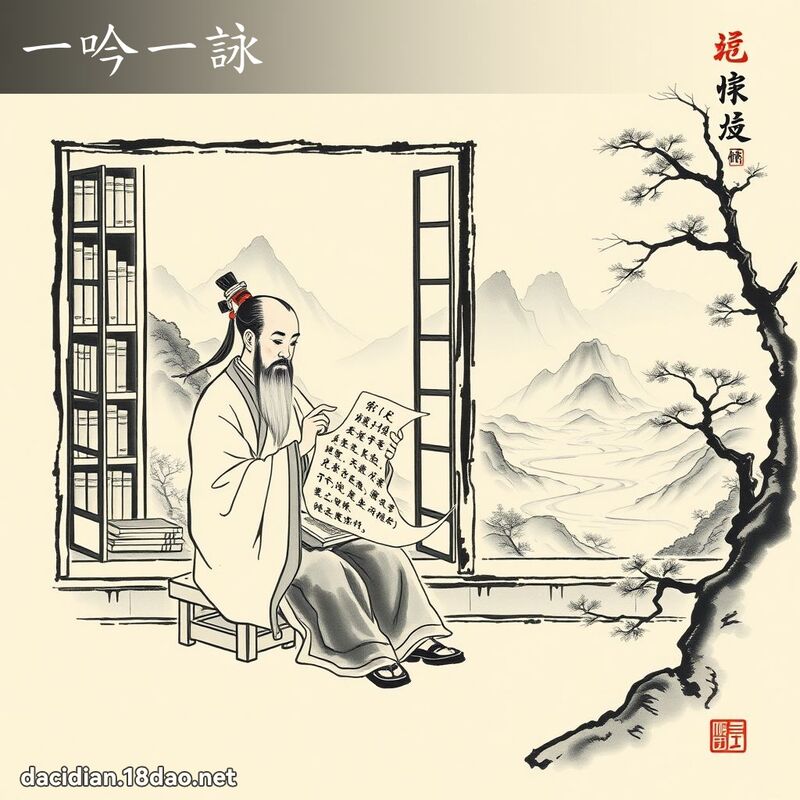 一吟一咏 配图