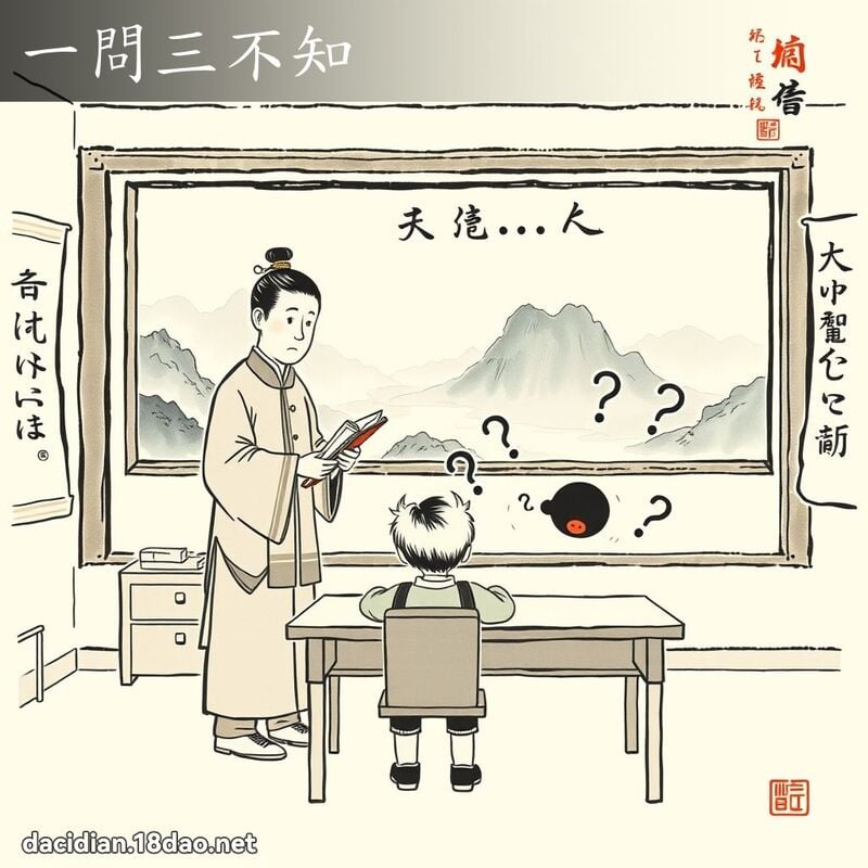 一问三不知 配图