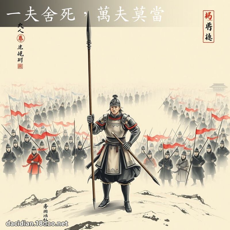 一夫舍死,万夫莫当 配图