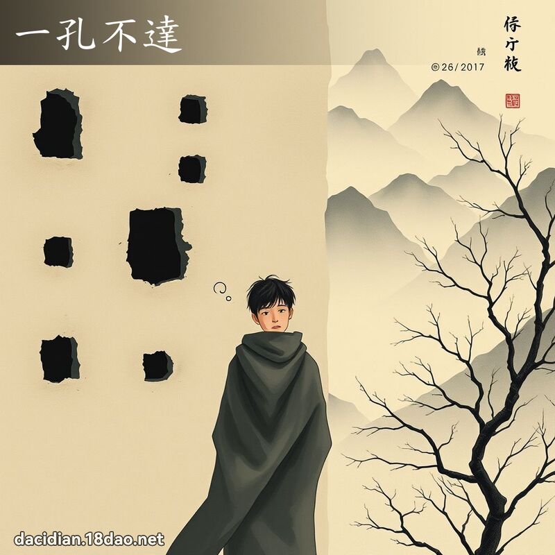 一孔不达 配图