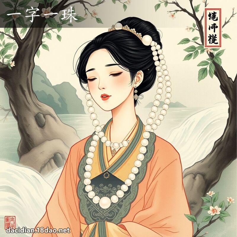 一字一珠 配图