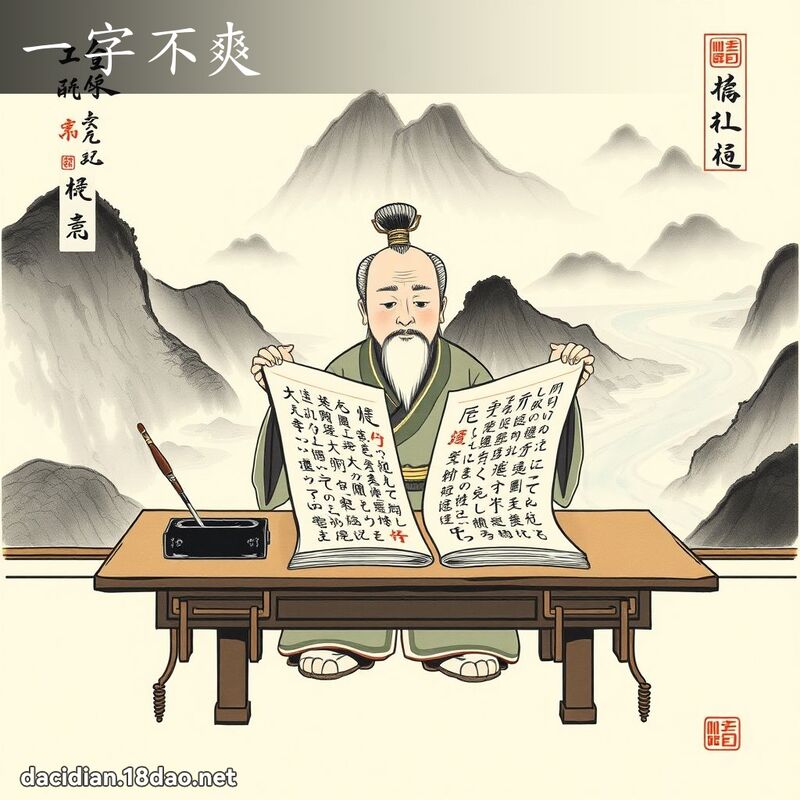 一字不爽 配图