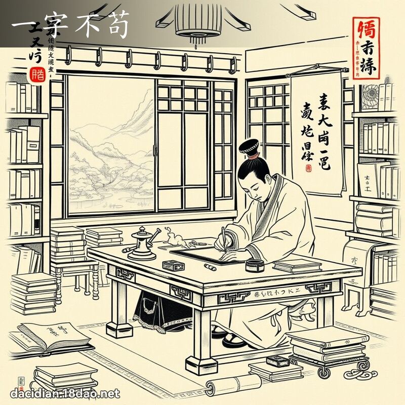 一字不苟 配图