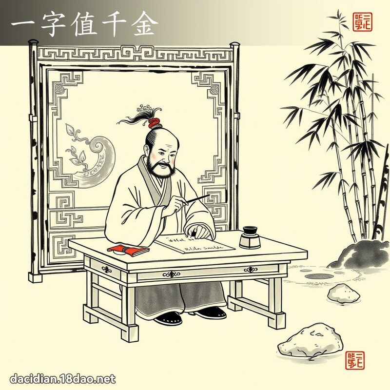 一字值千金 配图