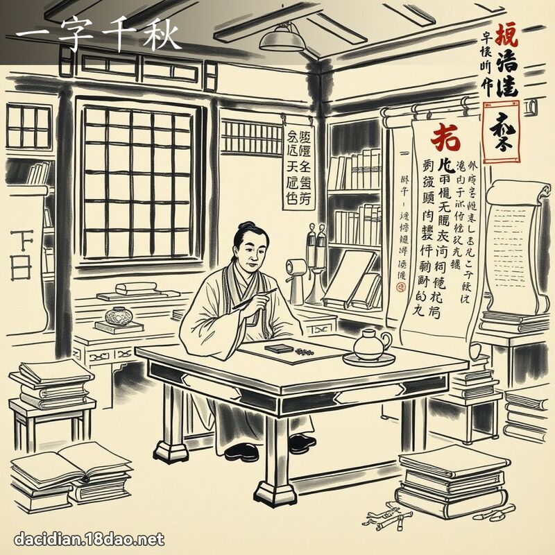 一字千秋 配图
