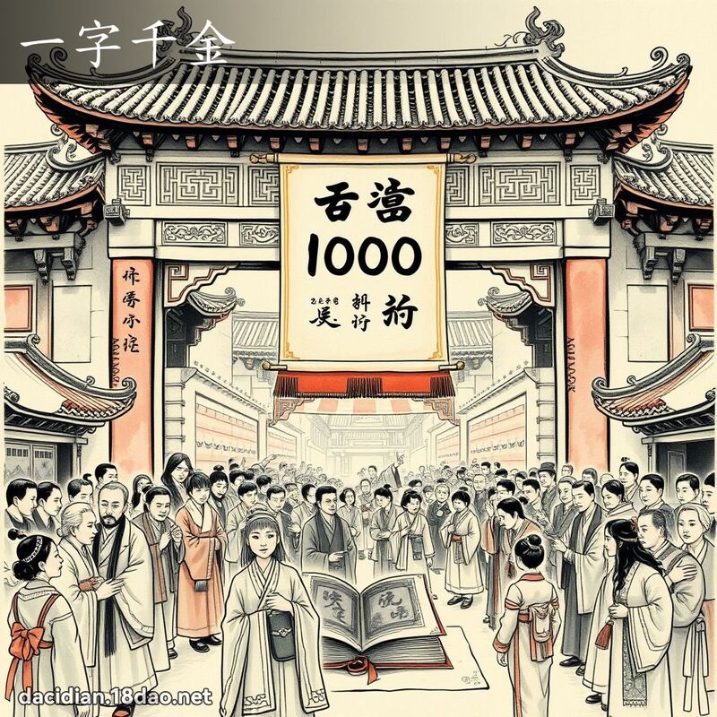 一字千金 配图