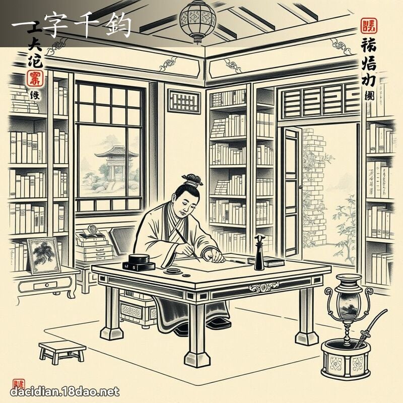 一字千鈞 配图