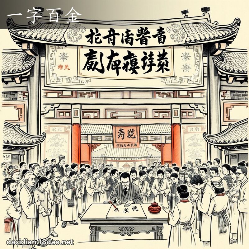 一字百金 配图