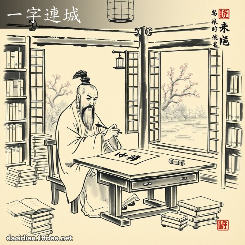 一字連城 配图