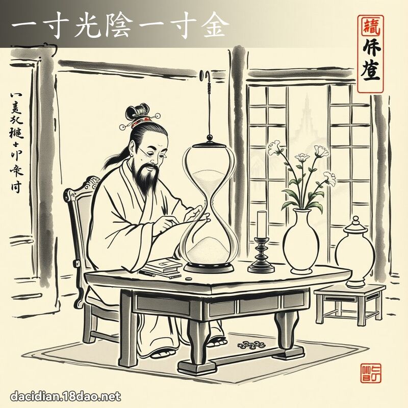 一寸光陰一寸金 配图