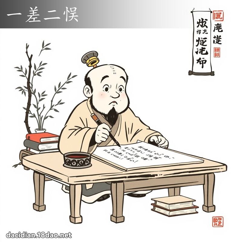 一差二悮 配图