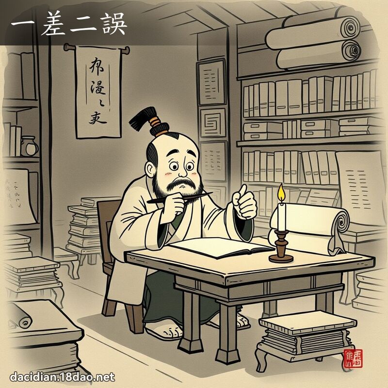 一差二誤 配图