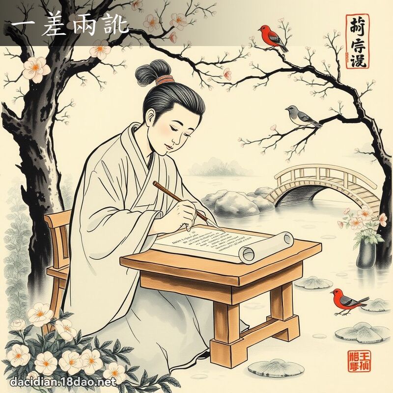 一差兩訛 配图