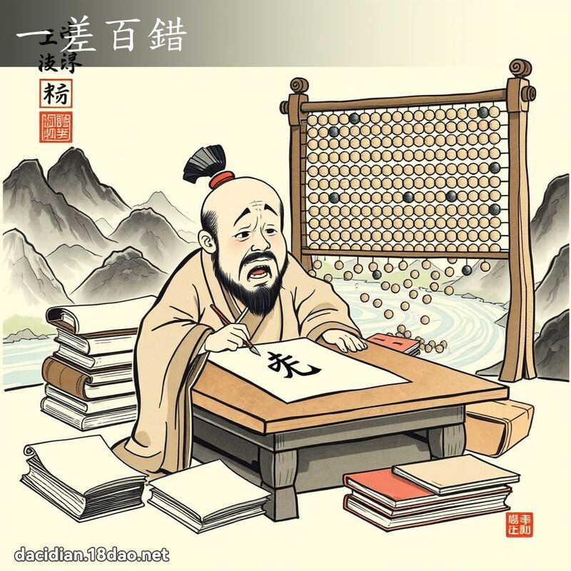 一差百錯 配图