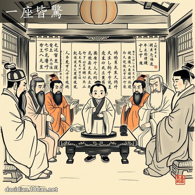 一座皆驚 配图