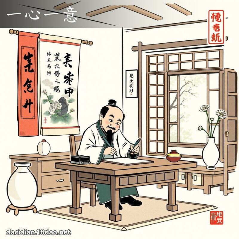 一心一意 配图