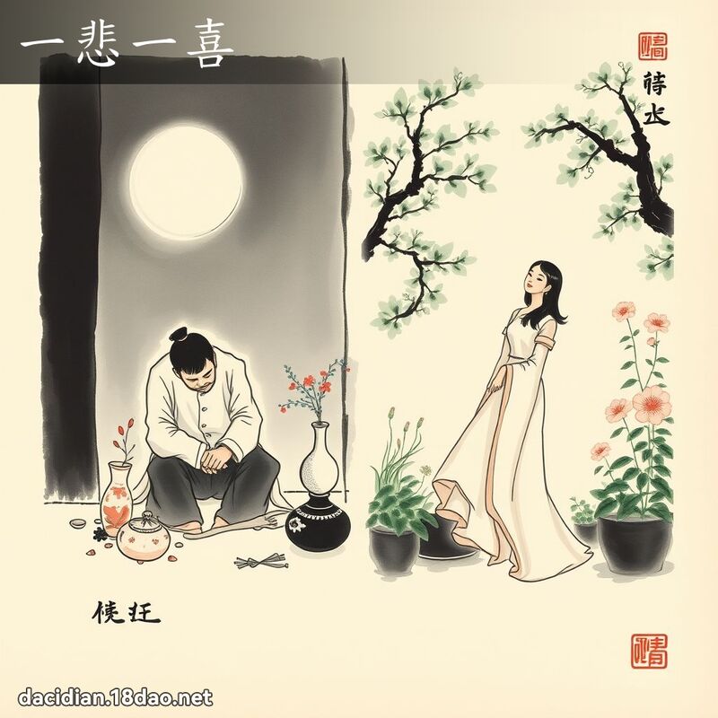 一悲一喜 配图
