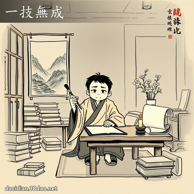 一技无成 配图