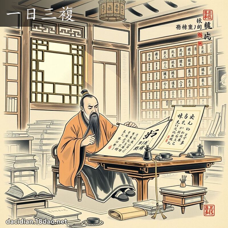 一日三复 配图