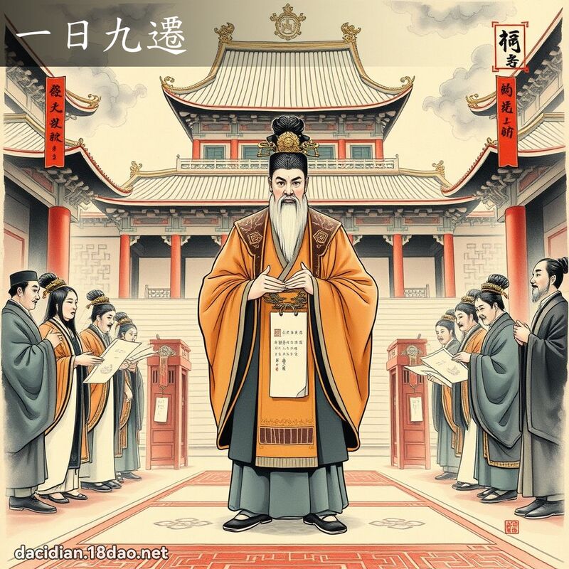 一日九迁 配图
