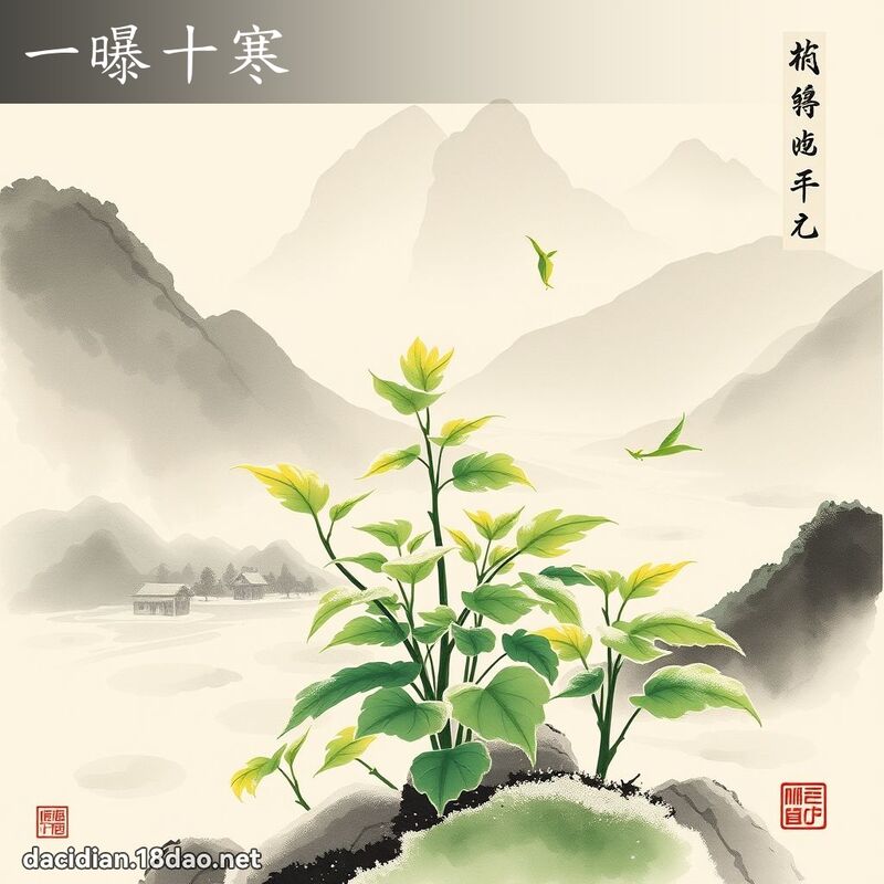 一曝十寒 配图