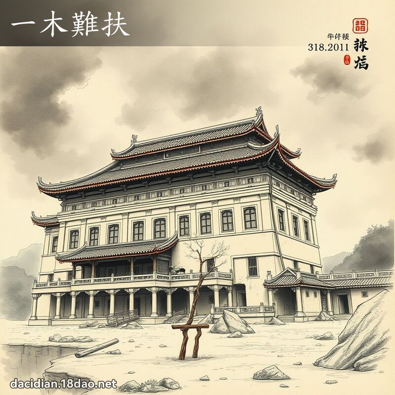 一木难扶 配图