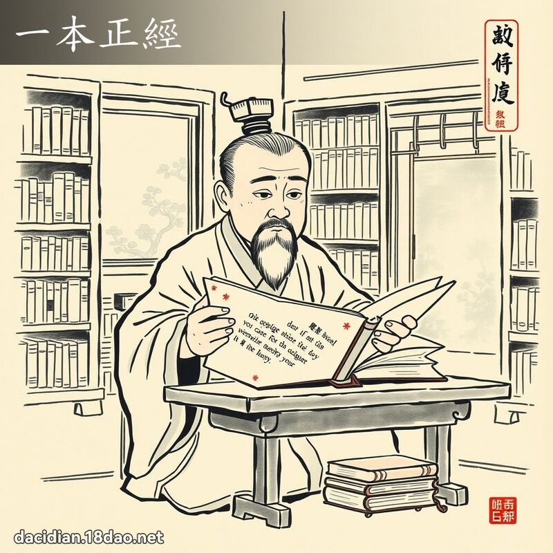 一本正经 配图