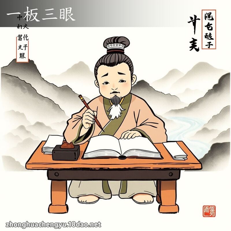 一板三眼 - 中华成语配图