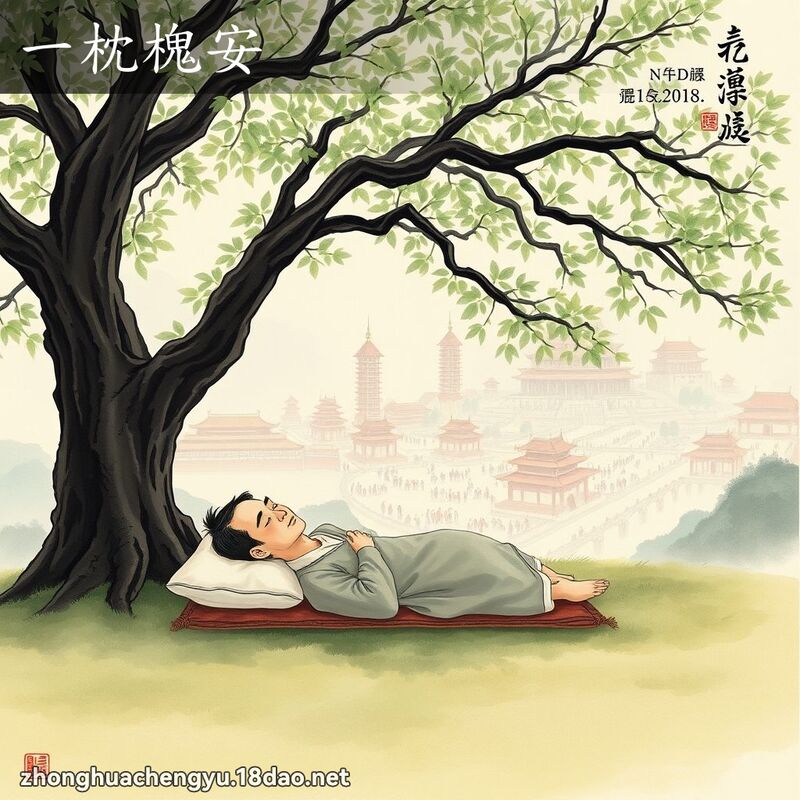 一枕槐安 - 中华成语配图