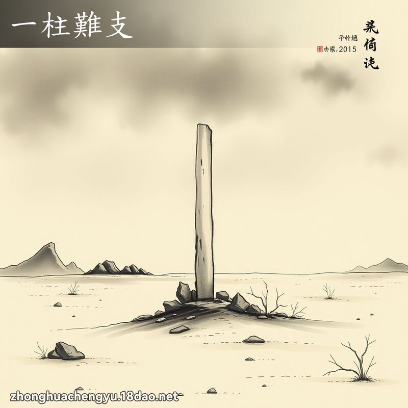 一柱难支 - 中华成语配图