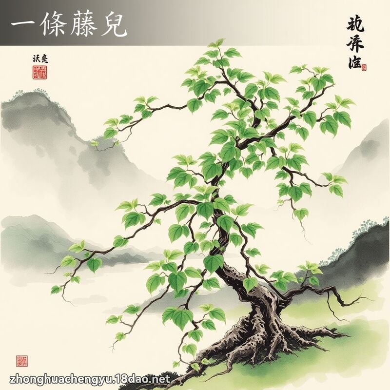 一条藤儿 - 中华成语配图