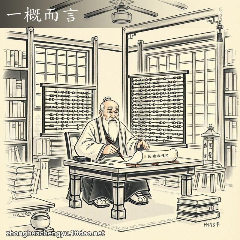 一概而言 - 中华成语配图