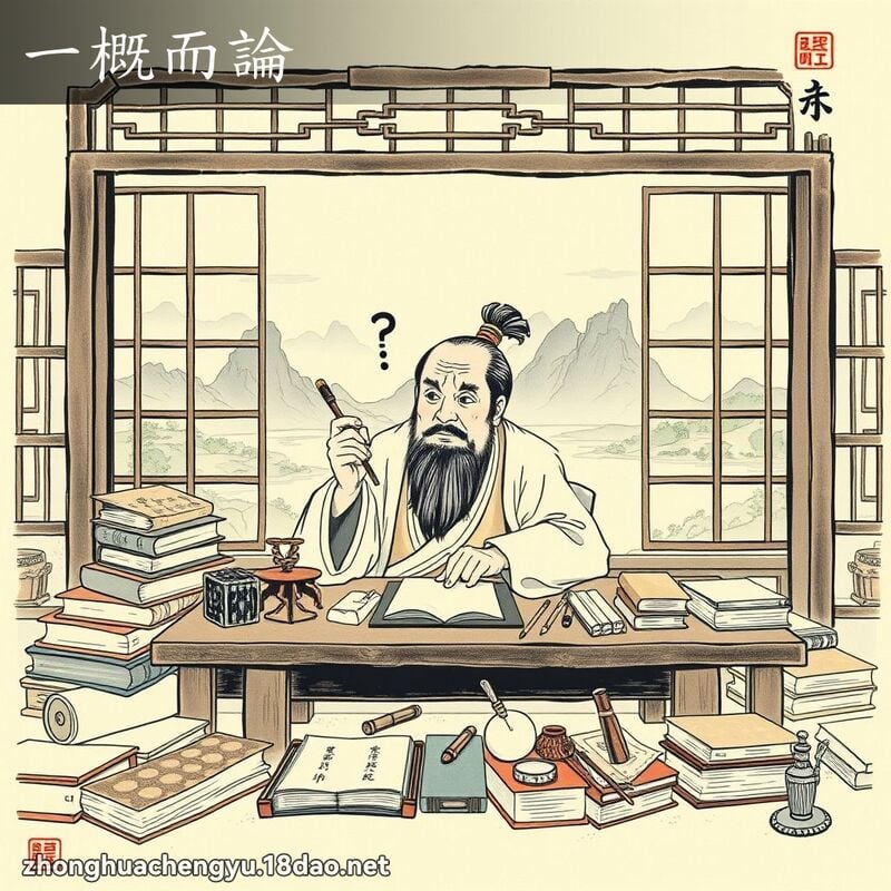 一概而论 - 中华成语配图