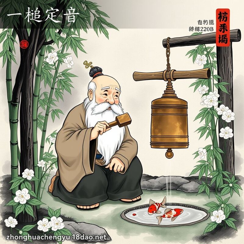 一槌定音 - 中華成語配圖