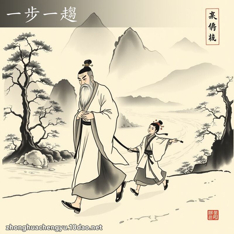 一步一趋 - 中华成语配图