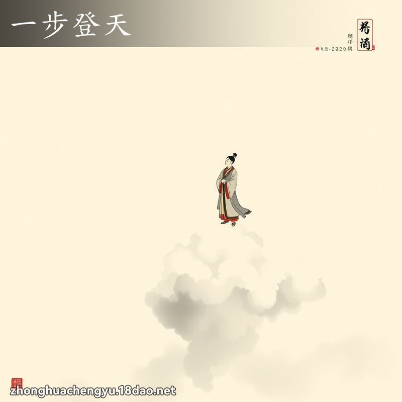 一步登天 - 中华成语配图