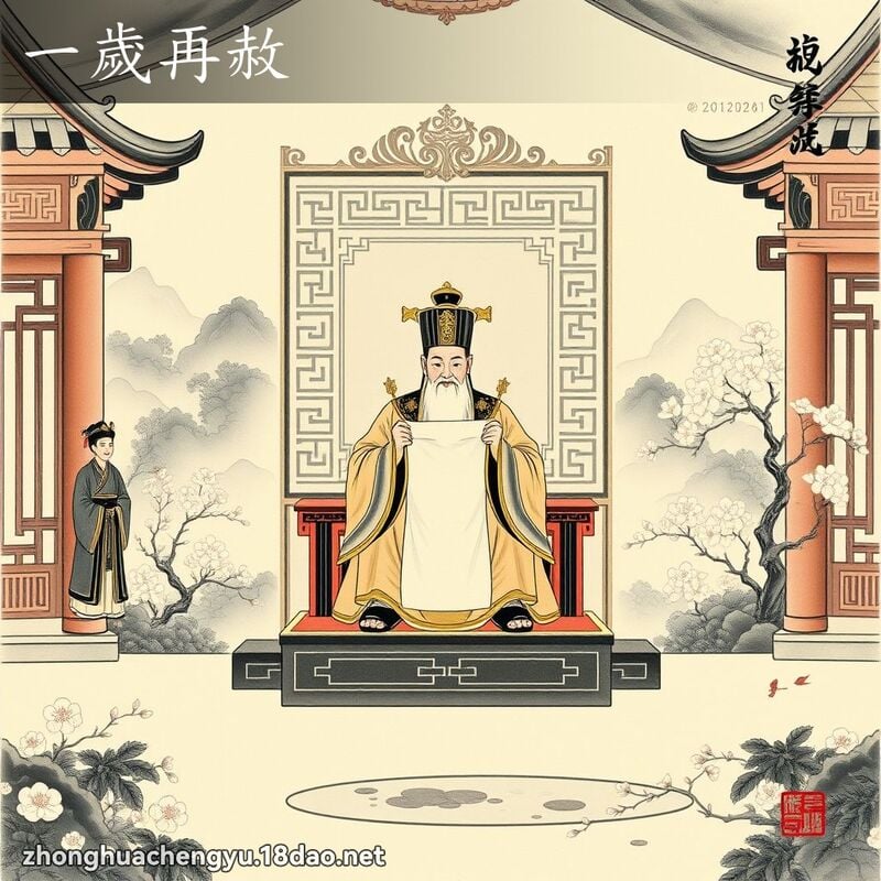 一岁再赦 - 中华成语配图