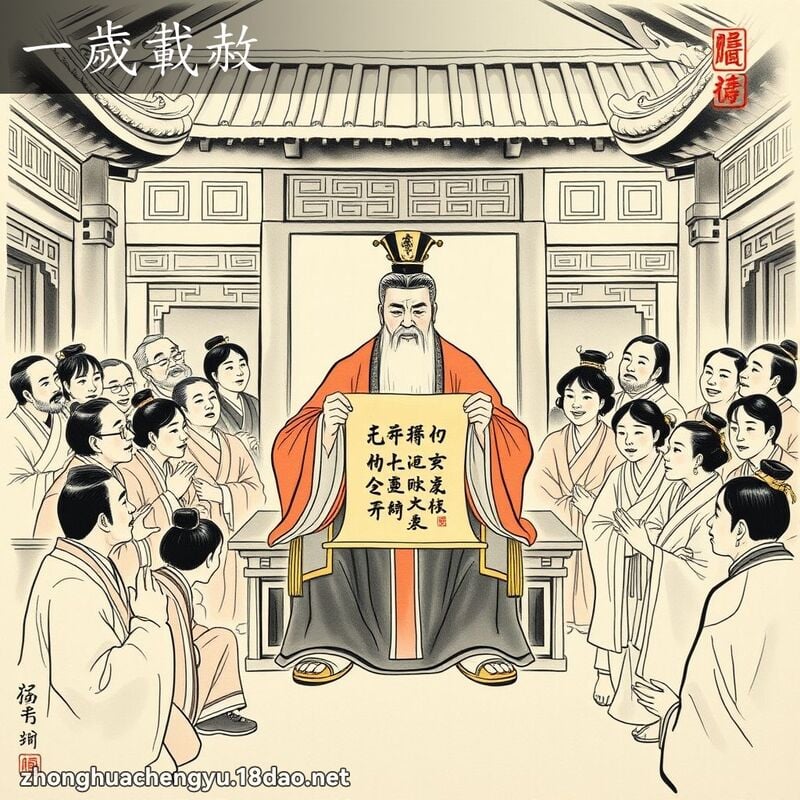 一岁载赦 - 中华成语配图