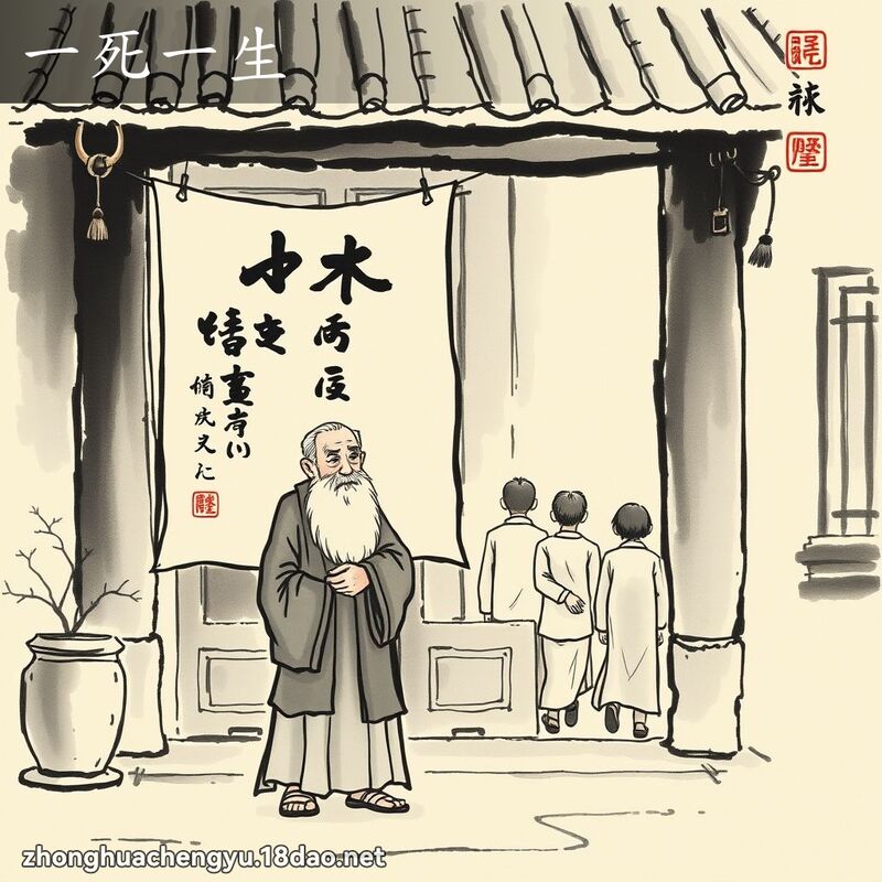 一死一生 - 中華成語配圖