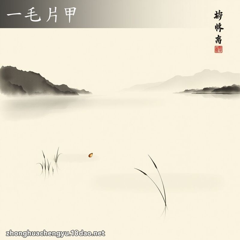 一毛片甲 - 中華成語配圖