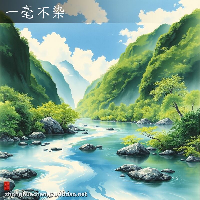 一毫不染 - 中华成语配图