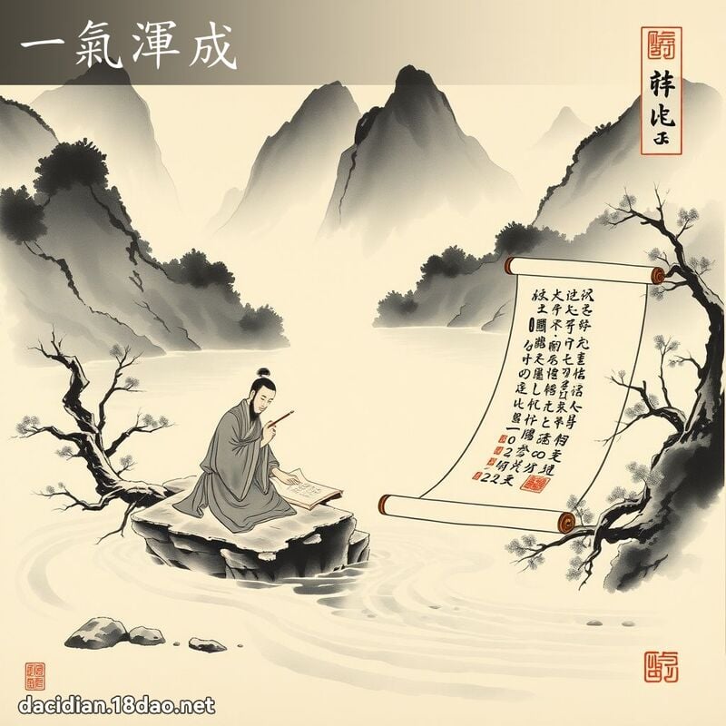 一气浑成 - 中华成语配图