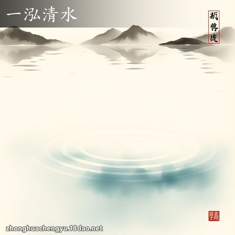 一泓清水 - 中华成语配图