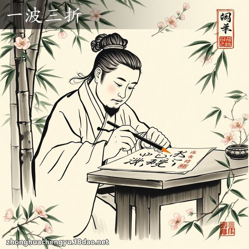 一波三折 - 中华成语配图