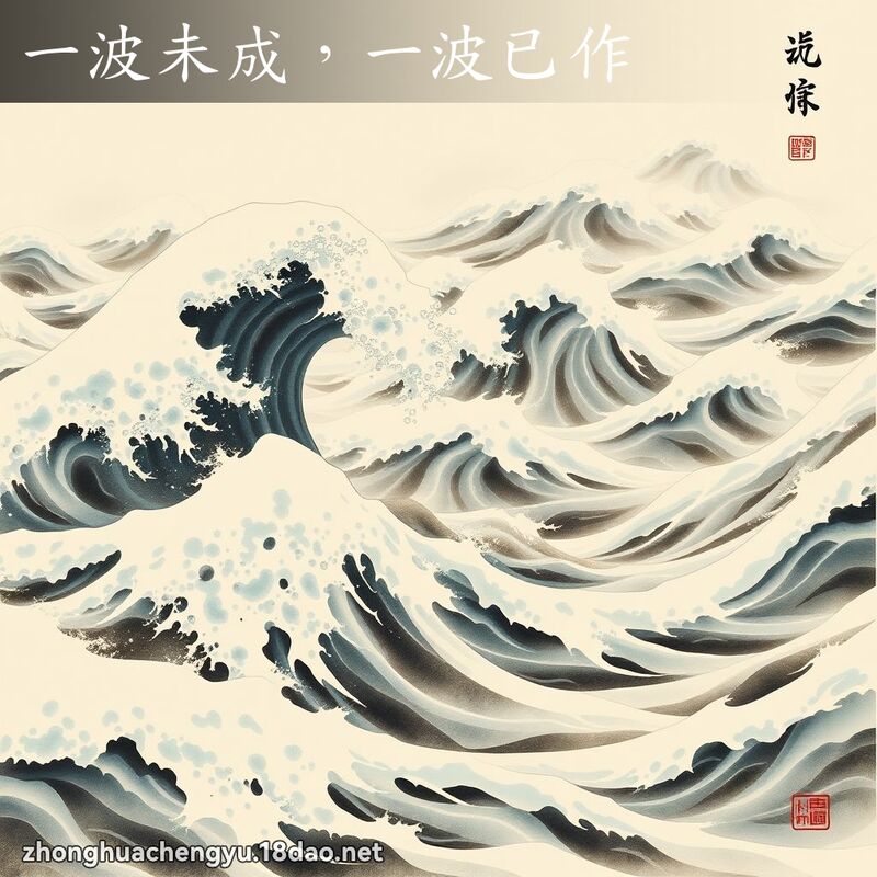 一波未成，一波已作 - 中華成語配圖