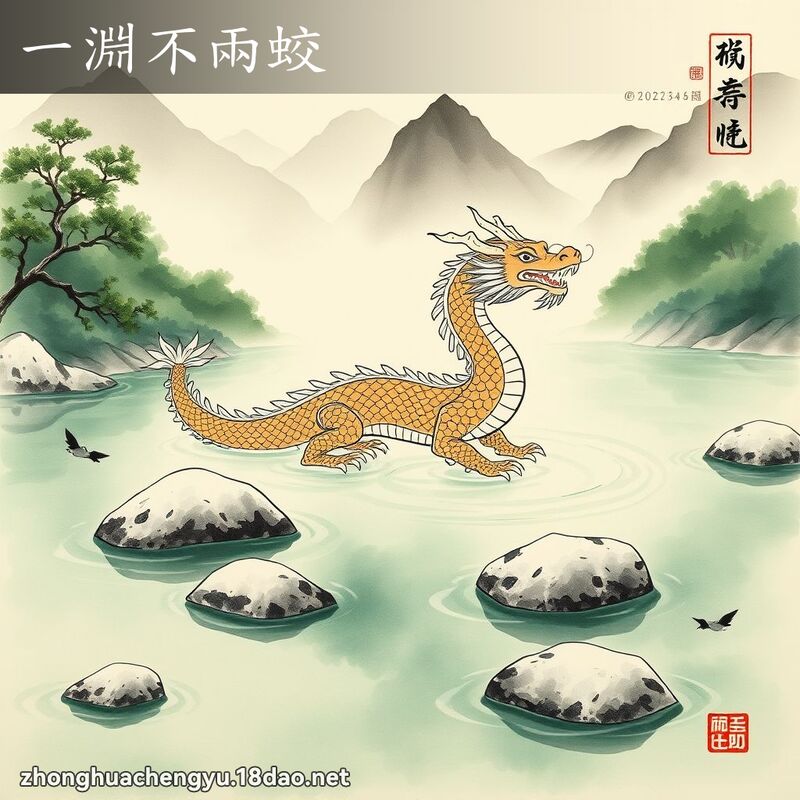 一渊不两蛟 - 中华成语配图