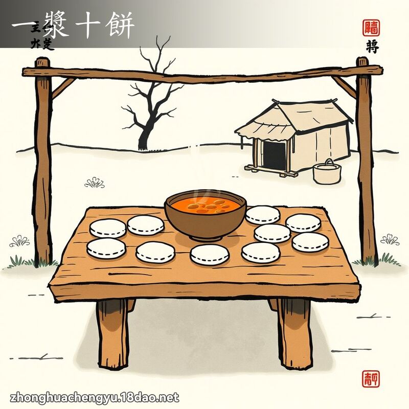 一漿十餅 - 中華成語配圖