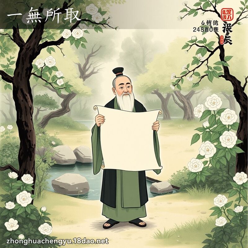 一无所取 - 中华成语配图