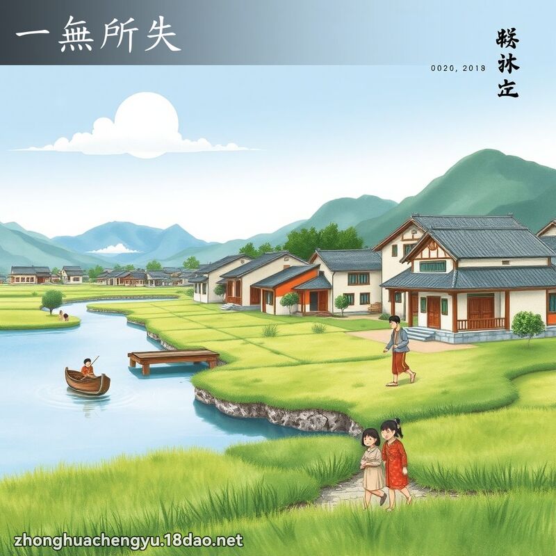 一無所失 - 中華成語配圖