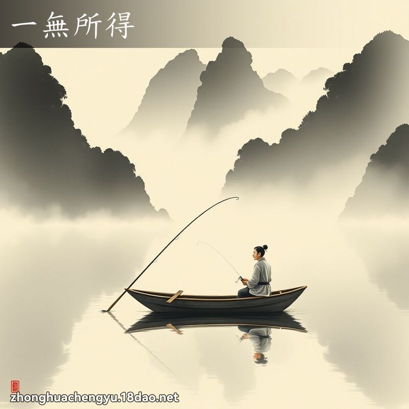 一无所得 - 中华成语配图